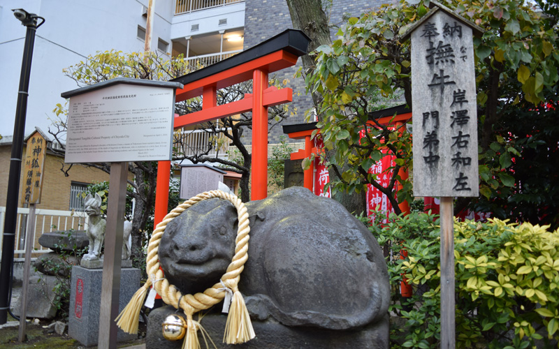 平河天満宮　撫牛