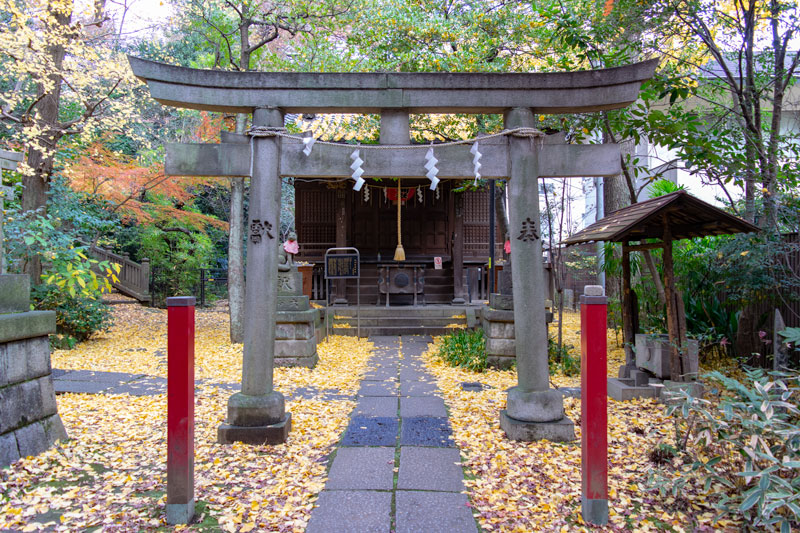 赤坂氷川神社内の四合稲荷神社鳥居