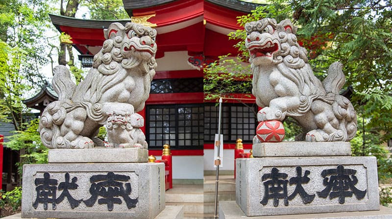 六所神社の狛犬