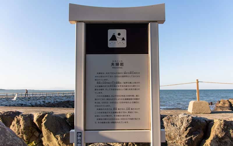 二見興玉神社　夫婦岩案内