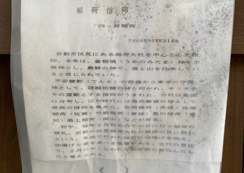 四谷稲荷　案内
