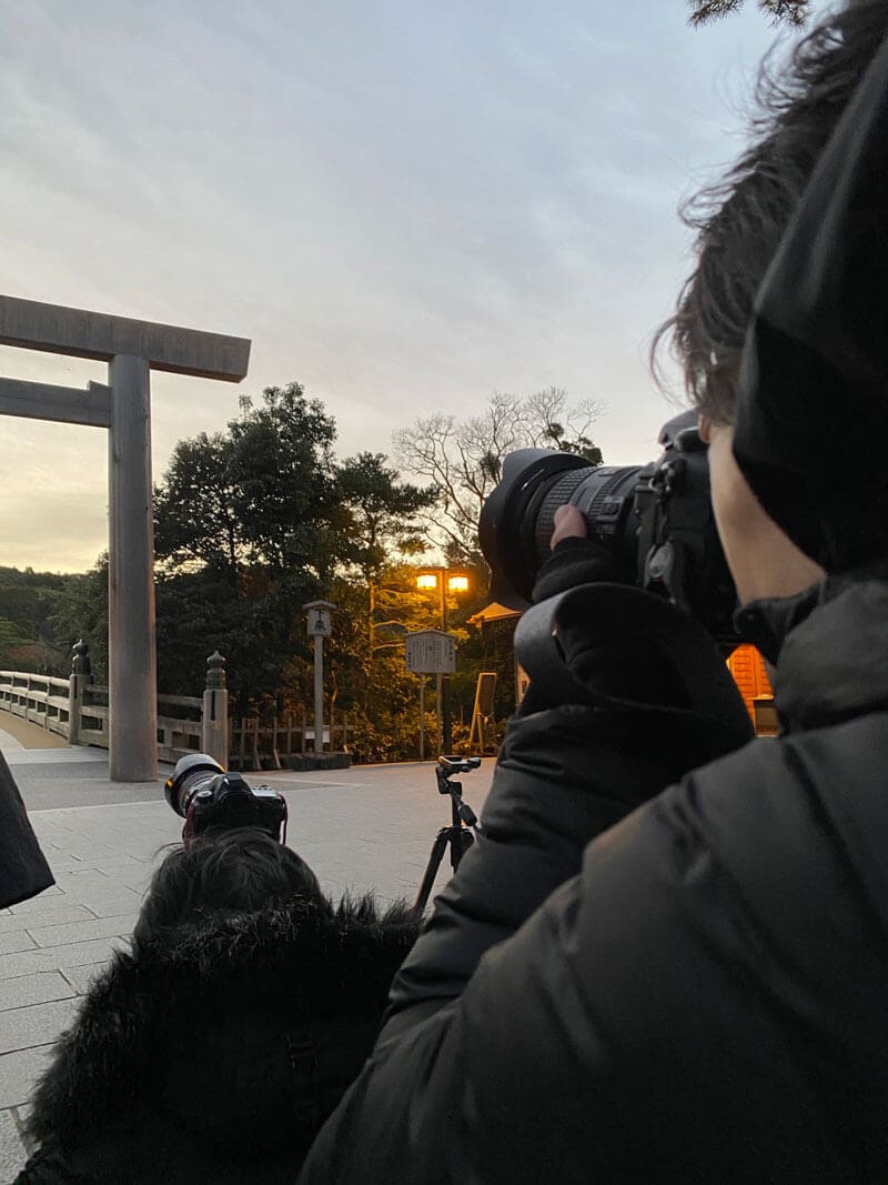 伊勢神宮 内宮 日の出を撮る
