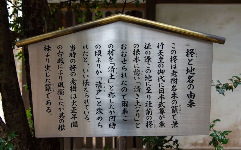 清瀬市 日枝神社 柊案内