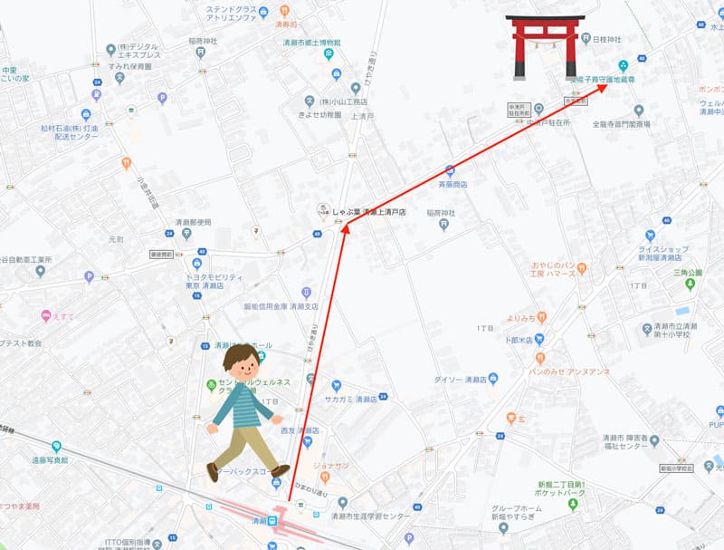 清瀬市 日枝神社 マップ