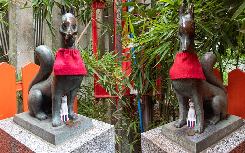 小岩神社　稲荷神社きつね