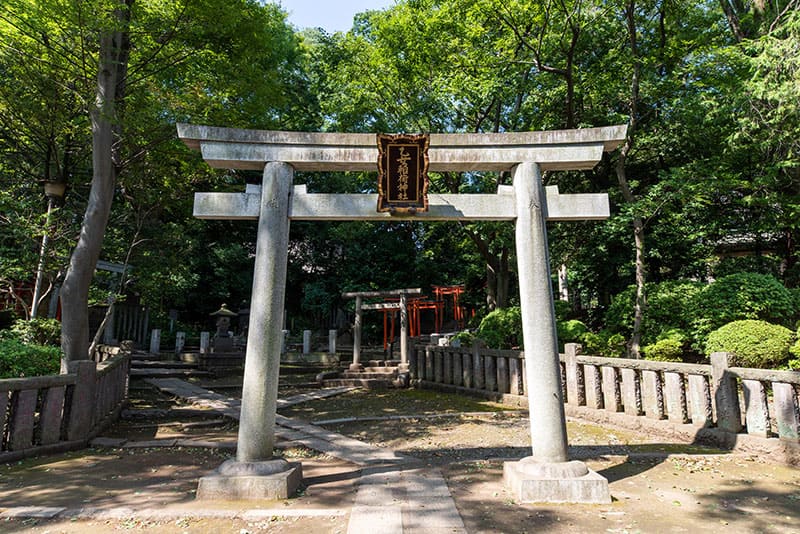 根津神社　乙女稲荷神社鳥居　西門側