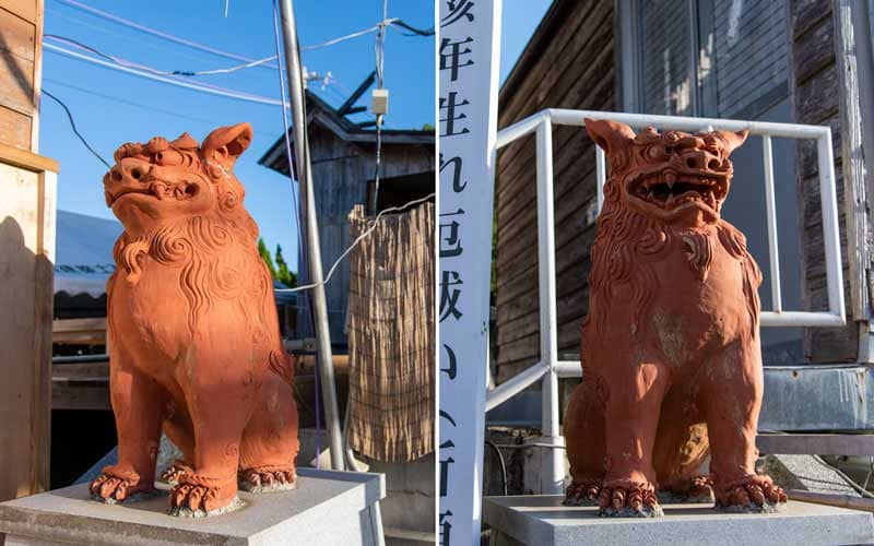 沖宮 拝殿狛犬