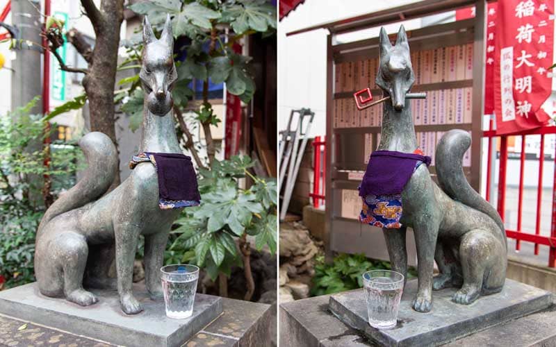 装束稲荷神社 狐